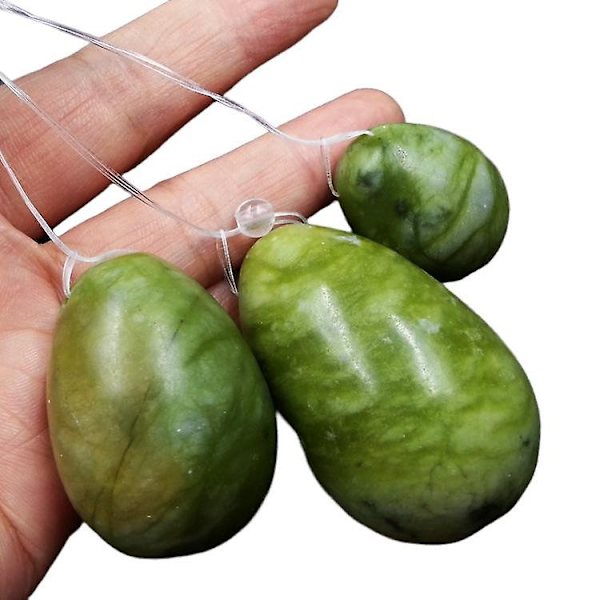 Jade Massager Hälsa Massage Äggformad Hand Och Ansikte Hälsa Massageboll