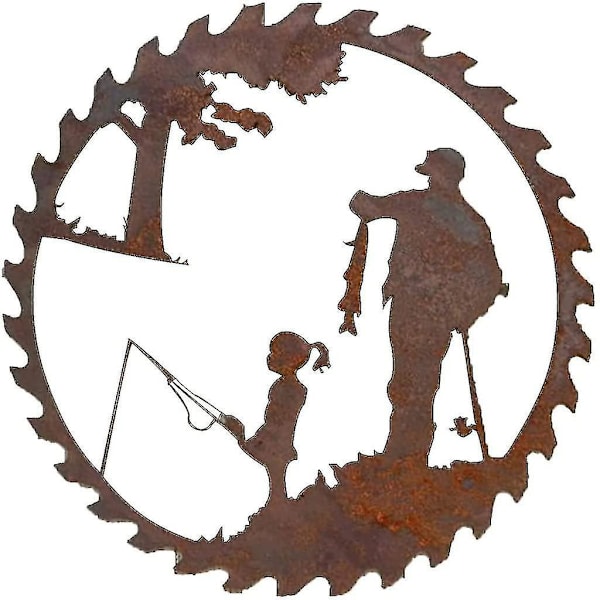 Fars Dag Present Metallkonst Fiske Väggdekor - Flickor