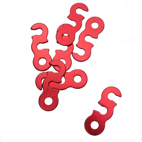 10 st utomhus camping vandring aluminiumlegering tältadjusterare (blå) 4,3x1,2cm