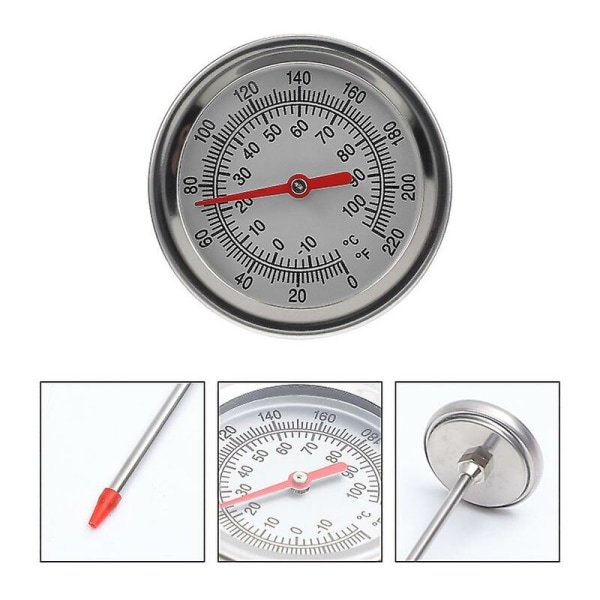 1 st jordtermometer förlängningssond temperaturverktyg komposttermometer