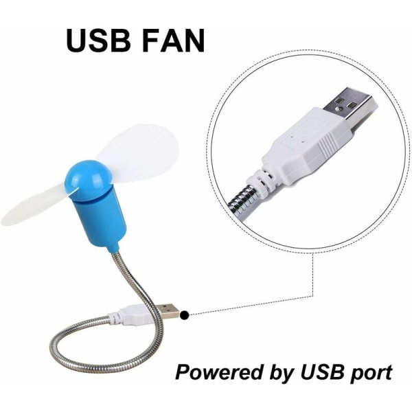 Mini USB Fan 4 Pack kannettava joustava tuulettimen jäähdytin pöytätietokoneen pöytätietokoneeseen