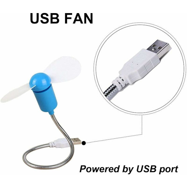 Mini USB-ventilator 4-pak bærbar fleksibel ventilator køler til stationær pc-computer