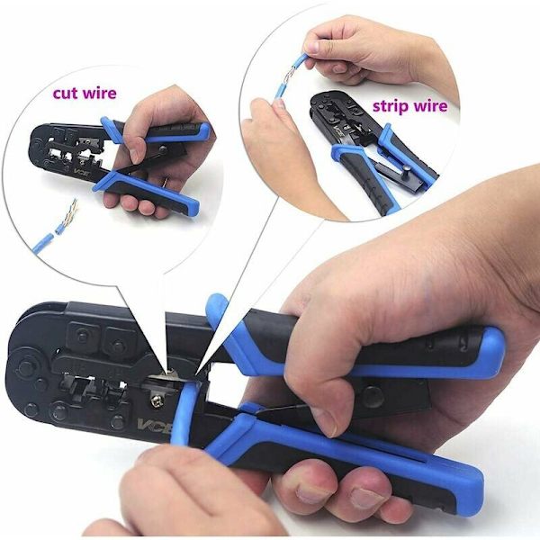 Professionell nätverkskrimpverktyg RJ45 RJ45 R11 Cat7 Cat6-krimpverktyg