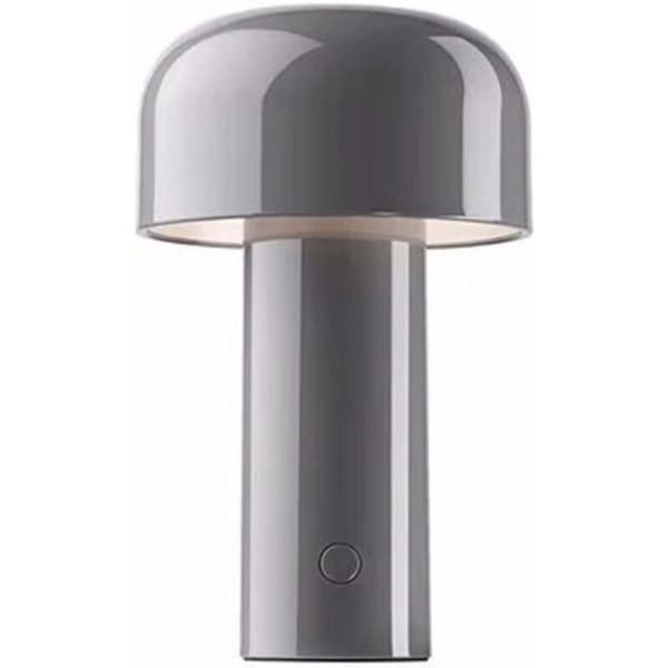 Bärbar LED-bordslampa med touchsensor akryl spotlight 3 ljusstyrkor svamp svampdesign för sovrum sovrum bar café grå