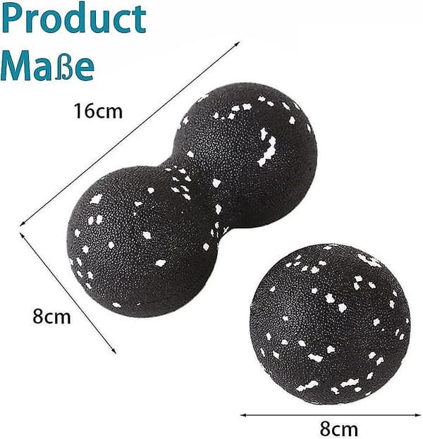 2st Set, Peanut Duo Massagebollar, Duoball 8cm & 16cm, För Self Myofascial Trigger Point Release