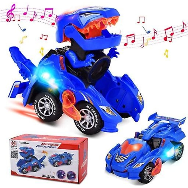 Blå dinosaurie leksak elektrisk bil deformation blå