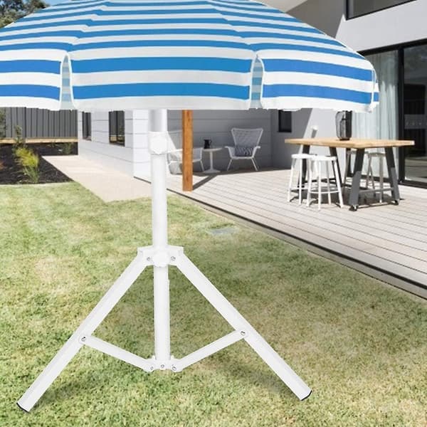 Parasollställ, bärbart hopfällbart triangulärt parasollbas i järn, fällbart parasollställ