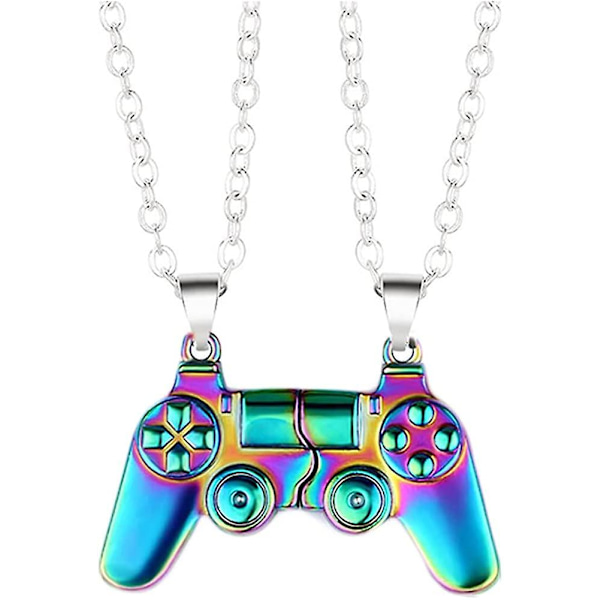 Magnetisk Spelkontrollhalsband för Par Matchande Konsolhandtag Hänge för Bästa Vänner Vänskap Alla Hjärtans Dag Presenter Honom Och Hennes Älskare Bff Smycke