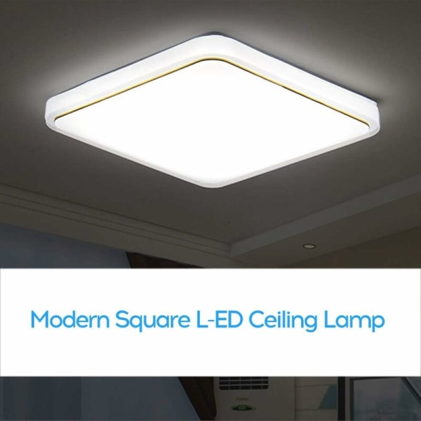 Fyrkantig LED-taklampa AC220-V Vit Färg Kök Balkong Veranda Modern Area Light, Guldlinje, 220 220 50 mm