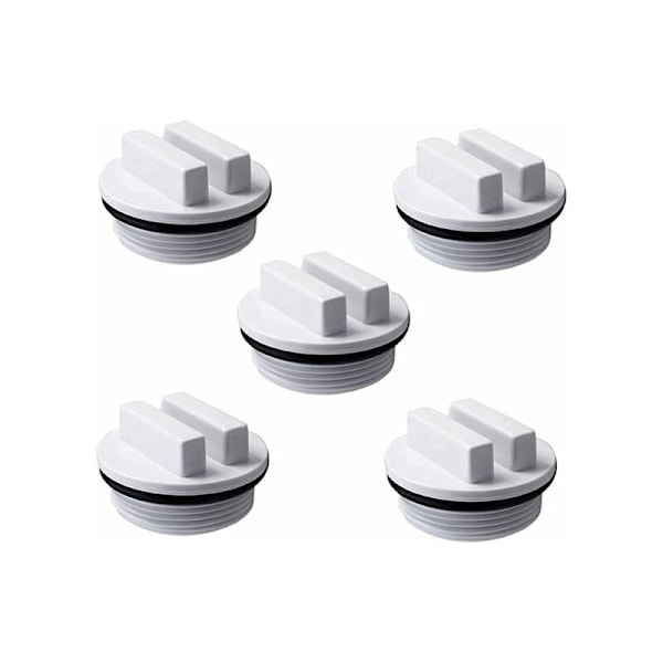 Poolöverdrag, poolreturledning, vinterfilter, dräneringslock med O-ring, 5 stycken