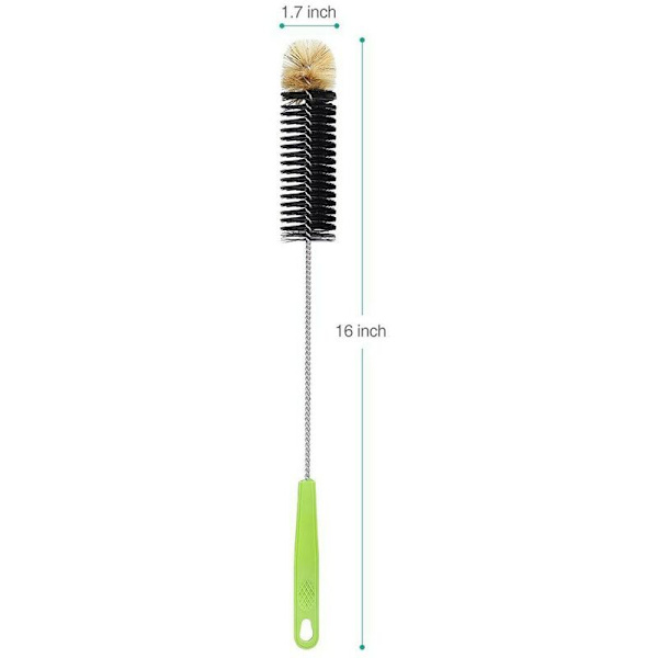 Ultralång flaskborste, flaskborste Narrow Bottle Washer Öl, Vin, Kombucha, Karaff, Vattenflaskor, Termosflaska (40 cm) Paket med 4