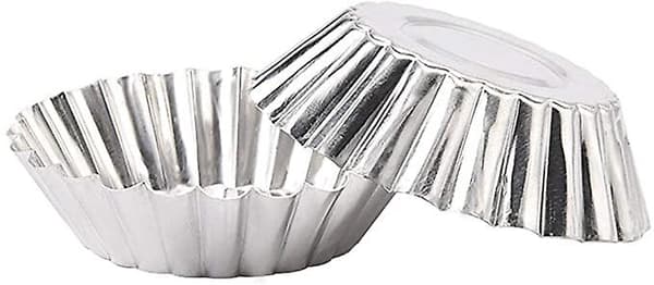 20 st äggformar för bakning, cupcake muffinsform plåt bakverktyg non stick silver