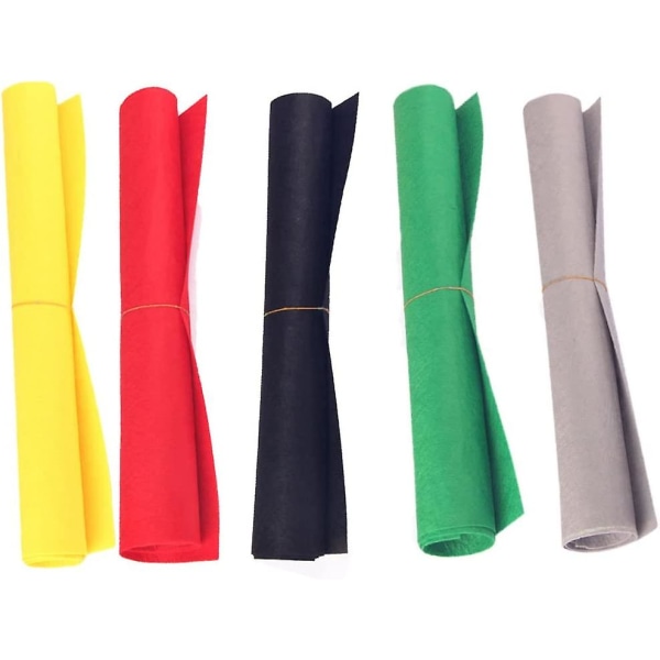 5 st stora filtbitar - 50*40cm DIY hantverk lapptäcke symaterial sorterade 5 färger stil 1