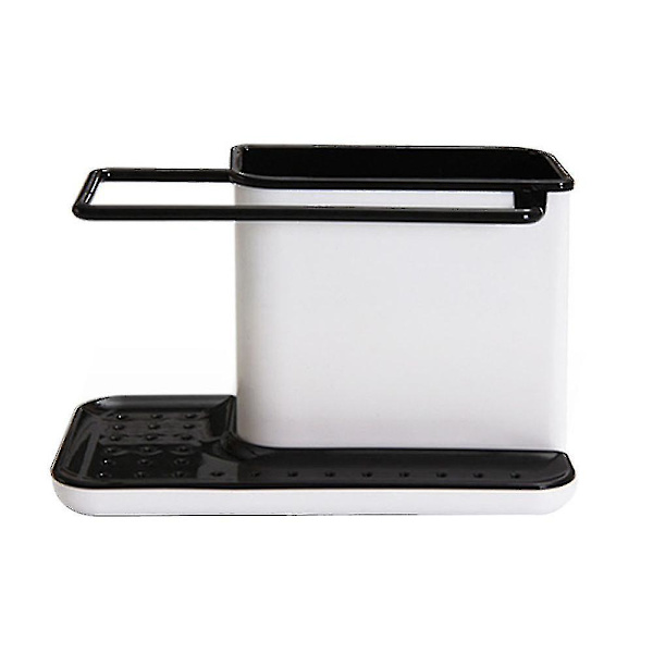 Diskbänk Caddy Organizer, svamphållare kompatibel med diskbänk (svart)