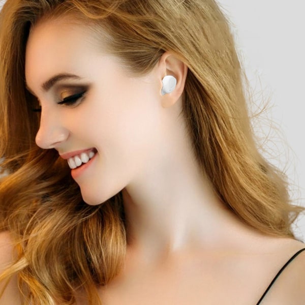 In-ear Earbuds Wireless Tws Mini Bluetooth Headset med 4 lampor DisplayWhite