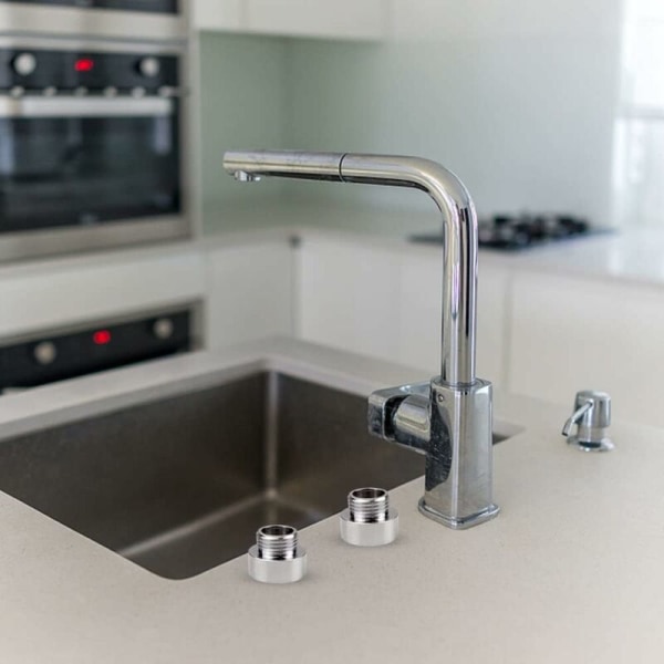 Chrome hane-adaptere 3/4 x 1/2, reducernippel-fittings til hane-adaptere, bruseslanger