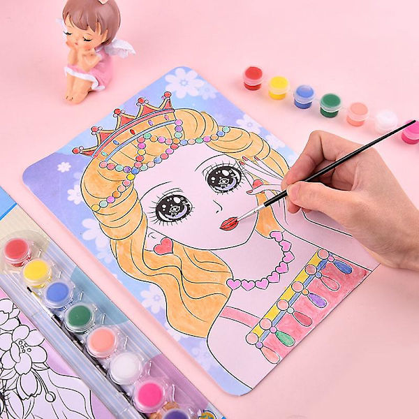 4 st Makeup Girl Pass Home Toy, DIY Hand Painted Random Style