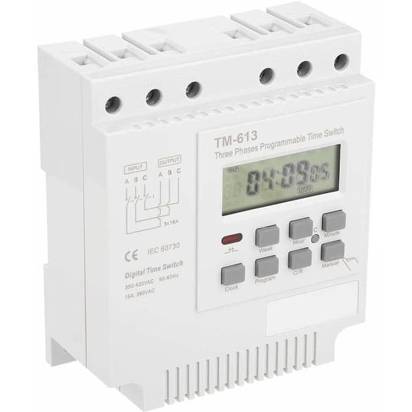 Programmerbar Timer - 380V Timer TM-163 Timerkontakt til 350-420VAC Trefaset Motor
