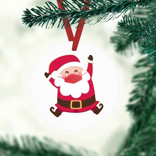 Julgranspynt 2020 Ny Jultomte Med Mask Hängsmycke
