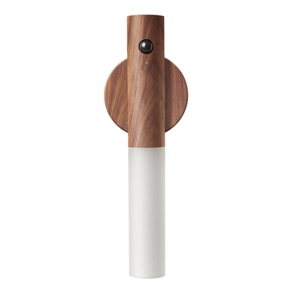 USB-laddningsbar smart kroppssensor nattlampa, rörelsesensor nattlampa, korridor vägg induktion lampa-26 (Svart valnöt nattlampa)