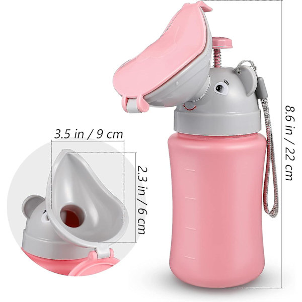 Universal Mini Toalett Mobil Nödres Toalett Resa Potta Rosa (Flickor)