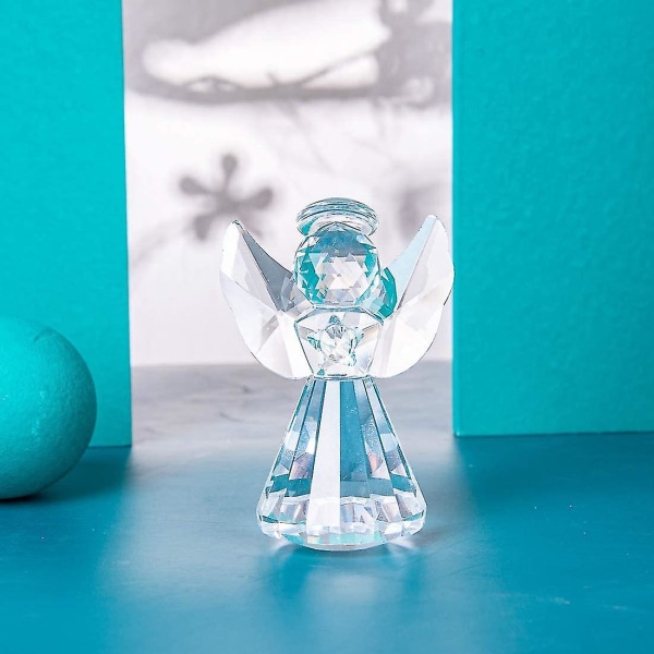 Kristallängel Figur Dekorativa Glasprydnader Jul Samlarobjekt Present Till Kvinnor
