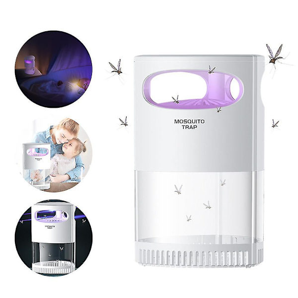 Elektrisk insektsmyggfluga Killer Bug Zapper UV-ljus skadedjursfångare Fällor Lampa（Vit）
