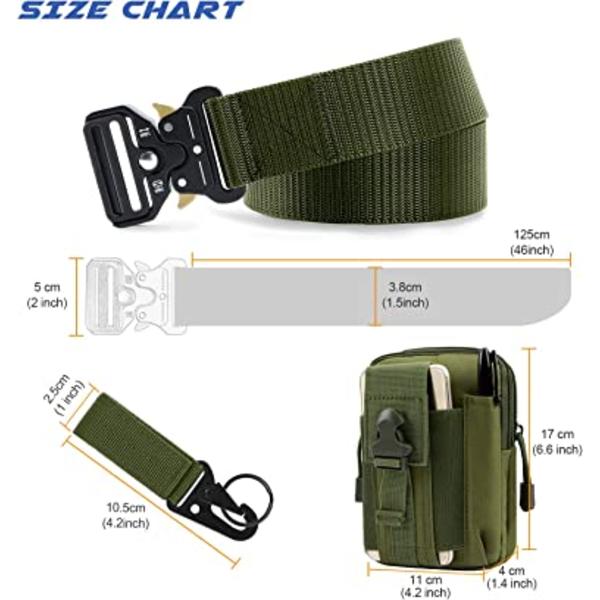 Taktisk bälte 1,5\" nylon (Khaki) khaki