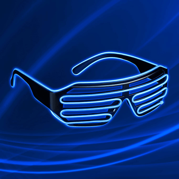 LED-festglasögon med 3 blinkande lägen (blått ljus) Blått ljus