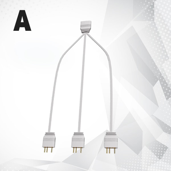 Argb Splitter Cable 5v 3 Pin För spelare och PC-entusiaster Multi-interface Yo（en till tre）