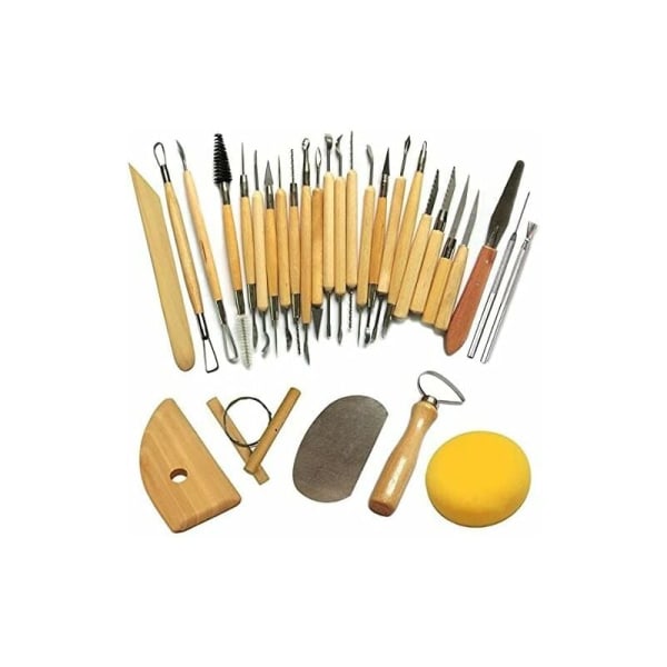 Skulpteringsverktyg för keramikverktyg Lermejsel för keramiker/keramiker Kit 30 delar