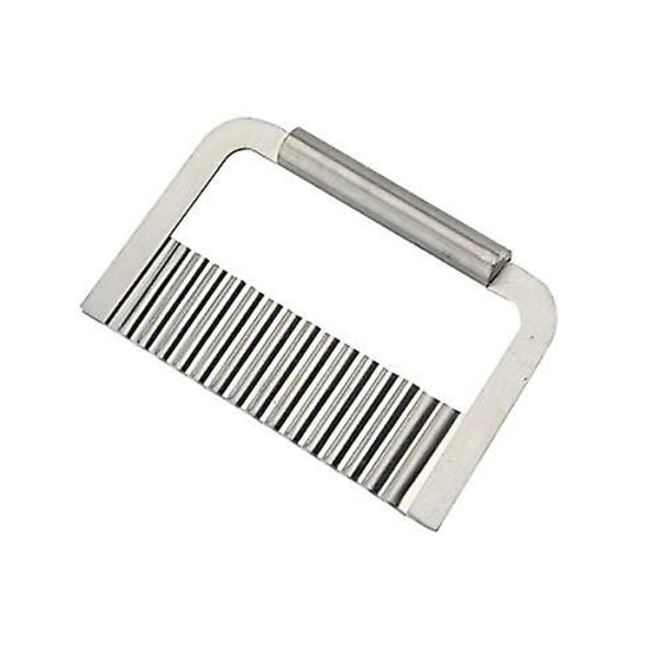 Potatis Crinkle Chip Cutter Rostfritt Stål Wavy Chip Cutter Kök Skärverktyg