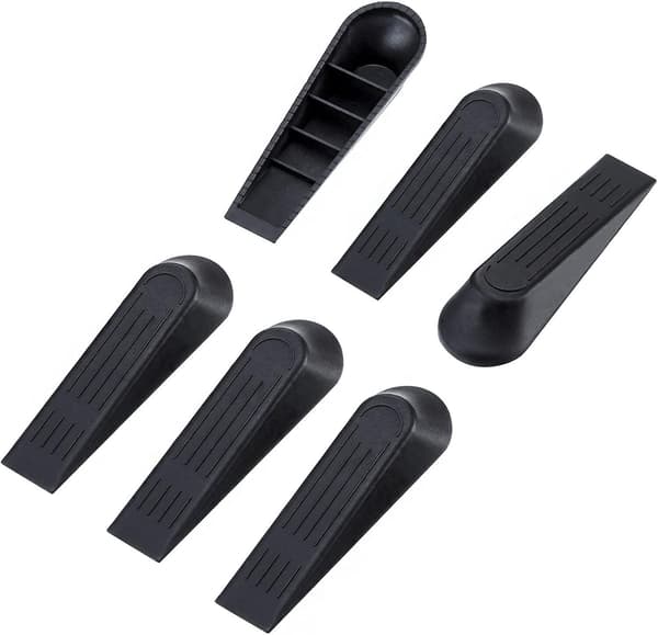 6-pack dörrstoppkilar (svart)