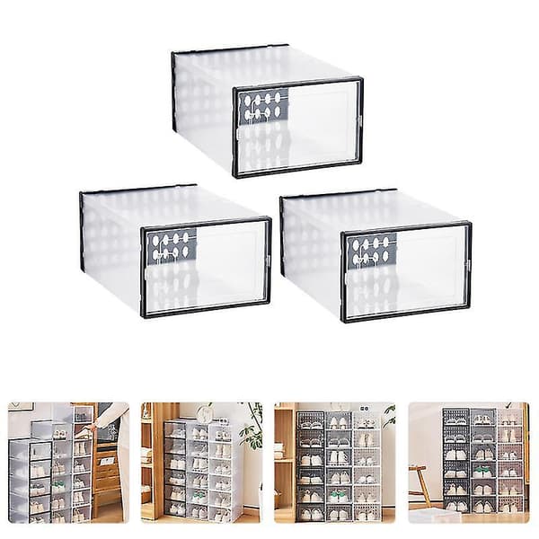 3 st Transparent Förvaringslåda