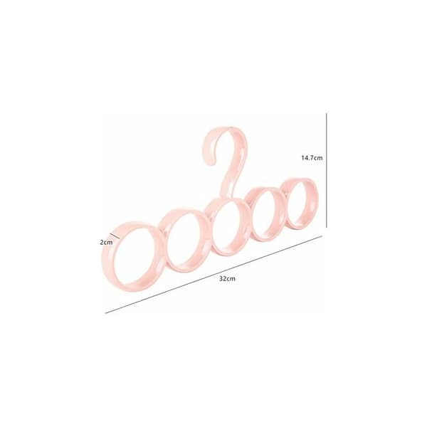 5 Ring Sjalholder Sjal Bindearrangør Nordisk Pink