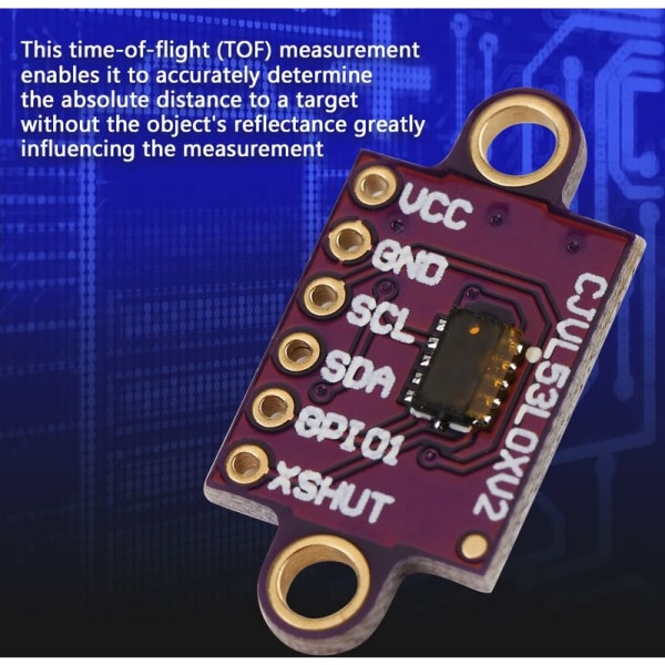 GY-VL53L0XV2 Flyvetid ToF Laser Distance Måling Sensor Telemetri Modul I2C IIC Telemetri System