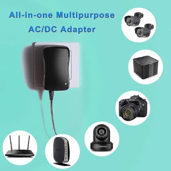 30w AC/DC-adapter, omkopplingsströmförsörjning med adapterspetsar, EU-kontakt