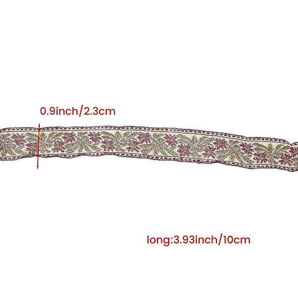 Blommigt mönstrade broderade Jacquard-band, vävda spetsar för kläder, väskor, gardiner, sytillbehör, spetsväv, stil A