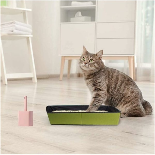 Kattebakke med plastikholder Tilbehør til rengøring af kæledyr Si-ske Komfortabelt håndtag Hygiejnisk kattebakke