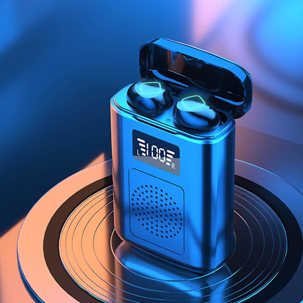 Trådlösa hörsnäckor med öronkrokar Power Display Brusreducering Superlång standby-hängande hals Gaming Stereo Tung bas Mode Vattentät Bluetooth Lar
