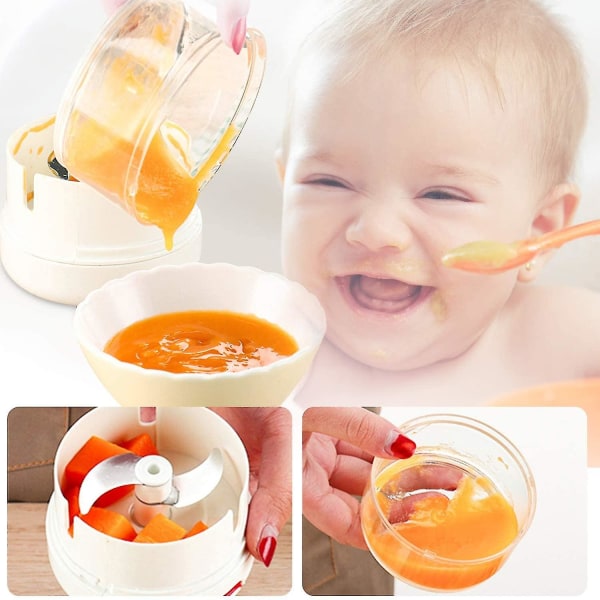 Grönsakshackare, mini lökhackare, multi , manuell liten lökhackare, 170 ml, vit