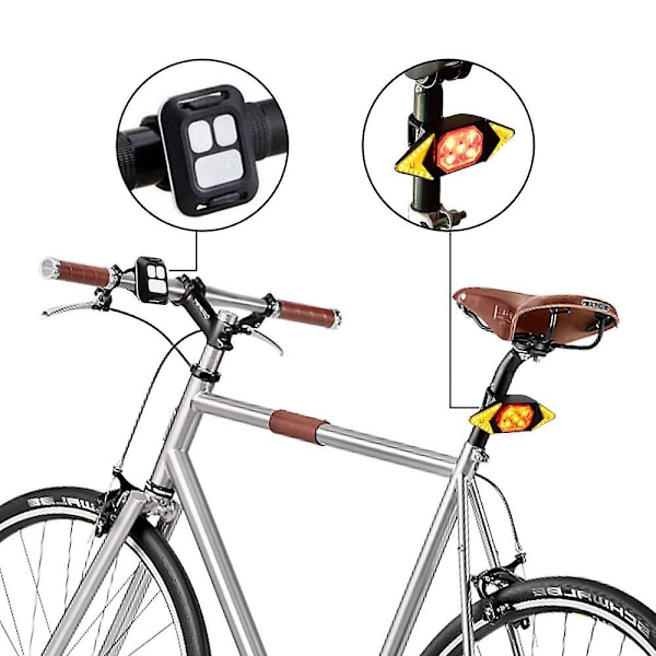 Cykel bakljus blinkers, USB-laddningsbar vattentät LED bakljus varningsljus