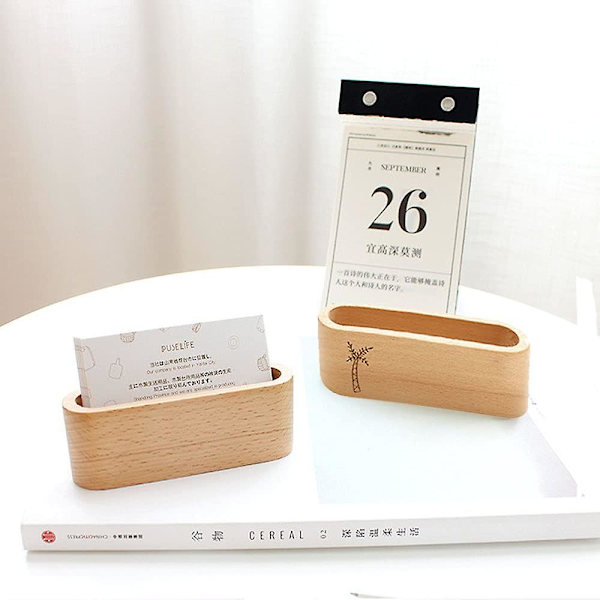 1 st Business Card Stand, Kortdisplayhållare, Visitkortshållare Trä, Skrivbords Visitkortshållare Trä