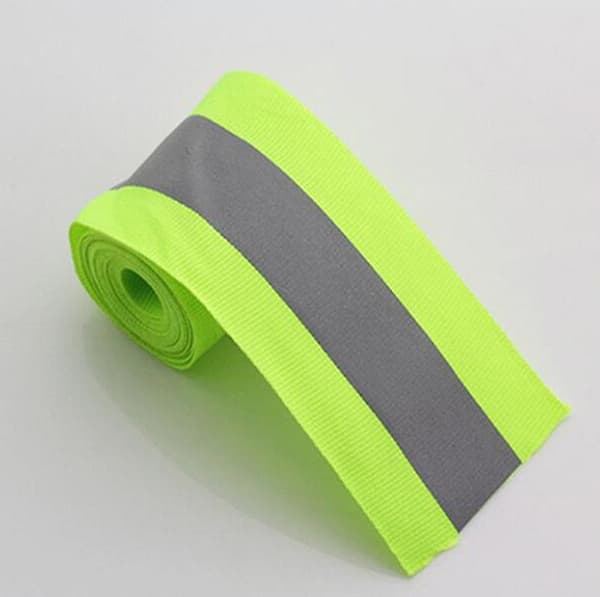 Reflekterande säkerhetstejpremsväst sydd reflexband 5*3cm (grön)