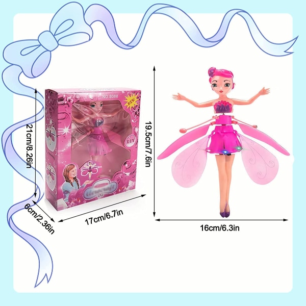 Sensing Flying Fairy Toy, USB Sky Dancer blå