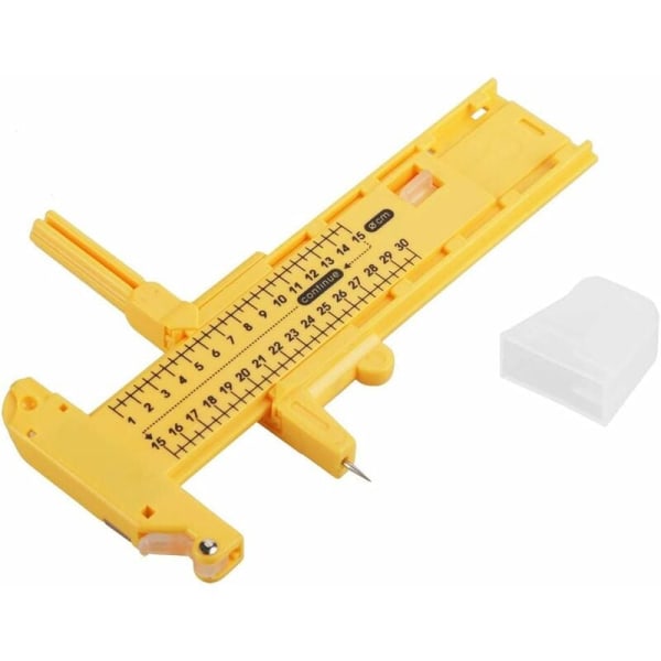 Outil de coupe compas réglable en plastique PVC jaune de haute qualité for couper du paper, des cartes en cuir, des tools d'artisanat (jy - cutter)