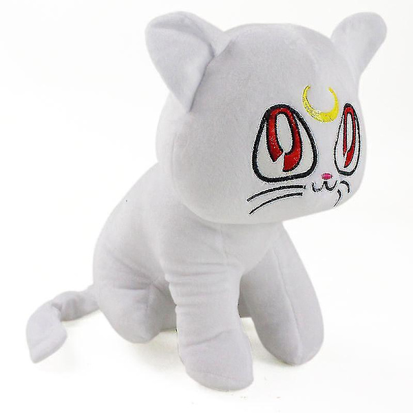 Sailor Moon plyschleksak Luna katt gosedjur docka för barn födelsedag julklapp vit