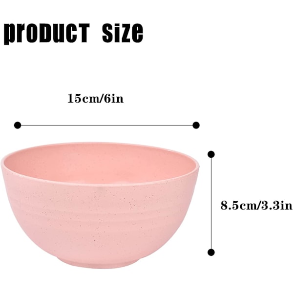 5 stk. Plastskåle, 24 Oz Ubrækkelige Pastaskåle Letvægts Holdbare Snackskåle Opvaskemaskine & Mikrobølgeovn Sikre Skåle Til Ris, Suppe, Frugt (5 Farver)