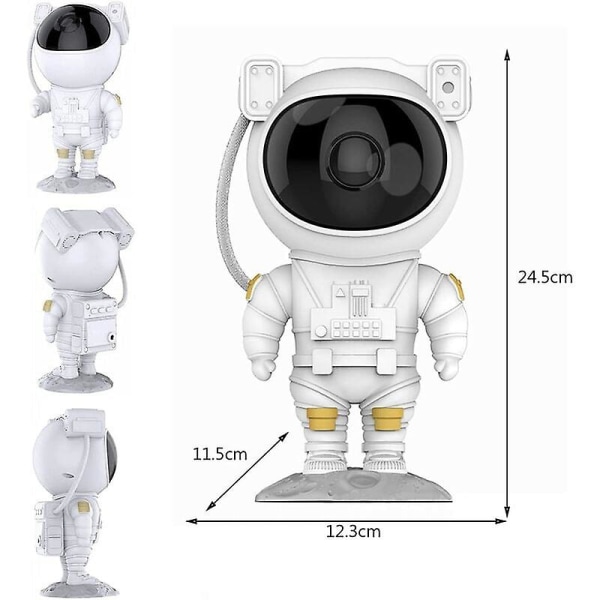 Vinterkampanj, astronautprojektionslampa robotstjärnhimmel LED-projektionslampa med fjärrkontroll och timer heminredning jul sovrumsdekor