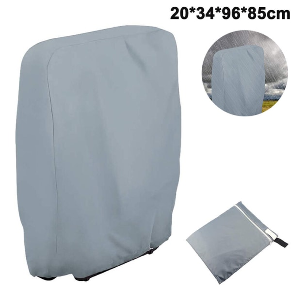 Utomhus Zero Gravity Fällbar Stolsöverdrag Vattentät Dammtät Gräsmatta Trädgårdsmöbler Överdrag Alla Väderbeständiga, 20/34W96H85cm, Grå